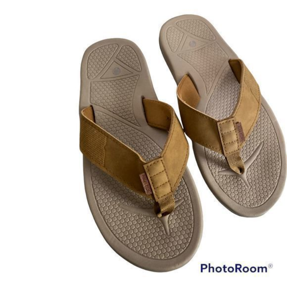 High tide tan‎ leather flip flops mens Sandals